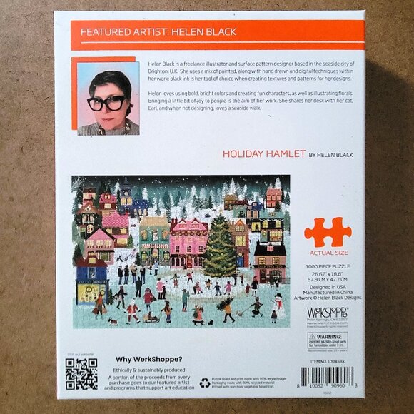 WerkShoppe HOLIDAY HAMLET Christmas Jigsaw Puzzle 1000 pieces - Picture 4 of 8